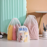 Sacs en plastique givré personnalisés de haute qualité avec logo, emballage PVC, fermeture éclair à cordon pour chaussures, impression sérigraphique