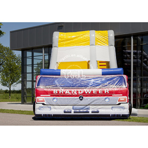 Château plein d'entrain combiné de <span class=keywords><strong>camion</strong></span> de pompiers de <span class=keywords><strong>camion</strong></span> de <span class=keywords><strong>pompier</strong></span> gonflable de nouvelle conception avec la maison de rebond de <span class=keywords><strong>camion</strong></span> de pompiers de glissière à vendre - Product Image 3
