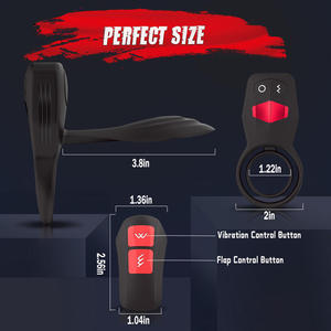 Anillo Vibrador con Control Remoto Beat <span class=keywords><strong>Eros</strong></span>, Dispositivo de Masturbación para Hombres y Mujeres, Anillo de Bloqueo de Esperma, Juguetes Sexuales con 8 Frecuencias - Product Image 4