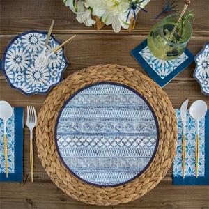 DAMAI New Design <b>Tea</b> <b>Party</b> Theme <b>Party</b> Disposable Paper Plate <b>Set</b> Hot Stamping Flower Shape Paper Plate for <b>Party</b> Supplies - Product Image 3