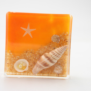 Hoàn toàn handmade thủ công mỹ nghệ vỏ biển nhựa trang trí trang trí vuông hình chữ nhật chặn giấy đồ trang trí cho trang trí nội thất - Product Image 6