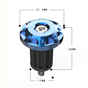 Nouveaux embouts de guidon de <span class=keywords><strong>moto</strong></span> et de <span class=keywords><strong>moto</strong></span> tout-terrain en alliage d'aluminium CNC, 2 pièces, avec contrepoids - Product Image 5