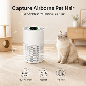 Intelligenter WiFi 300 CADR HEPA 13 Luftreiniger mit Tuya <span class=keywords><strong>App</strong></span> für Schlafzimmer und Wohnzimmer - Product Image 2
