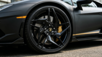 Nouvelles jantes en aluminium forgé GY Custom 6061-T6, noir brillant, directionnelles, 5 branches torsadées, Urus Huracan Aventador