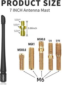 Antena AM/FM para <span class=keywords><strong>Jeep</strong></span> <span class=keywords><strong>Wrangler</strong></span> JK JT JL JLU JKU <span class=keywords><strong>Sahara</strong></span> <span class=keywords><strong>Rubicon</strong></span> Sport 2007-2023, reemplazo de antena flexible para <span class=keywords><strong>Jeep</strong></span> Gladiator - Product Image 4