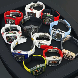 High Quality RM Hip-Hop Titanium Skeleton Tourbillon Sports Dive Watch Rubber Band Alarm Power Reserve <b>Automatic</b> Winding - Product Image 2