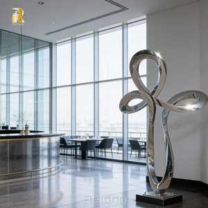 Escultura Abstracta de Acero Inoxidable de Diseño Moderno y Popular de RELONG para Decoración de Salones de Restaurante - Product Image 4