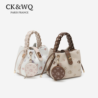 Sacs seau et sacs messager élégants pour femmes avec pochette amovible et chaîne tressée multi-usages - Marque OEM