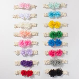 新しいベビーレースヘッドバンド、幼児用無地シフォンスカーフ、軽量で快適なベビーヘアアクセサリー - Product Image 4