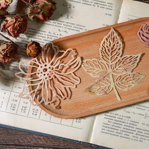 10 unids/pack papel vegetal campo poema serie Vintage encaje manual Collage plantas decorativas DIY - Product Image 4