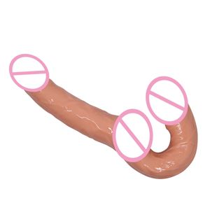 Dubbele Hoofd <span class=keywords><strong>Dildo</strong></span> Lange Gelei Realistische Eindigde Flexibele Grote Penis Voor Vrouwen Masturbator Seksspeeltjes Lesbische - Product Image 3