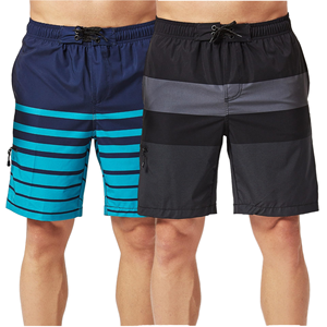 Men's Casual Quick-Dry Swim Trunks Green Compression Liner Zipper | Adjustable Fit Surfing Beach Gym | Machine Washable 100% - Product Image 1