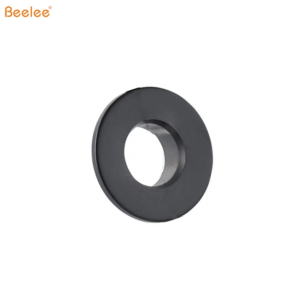 Beelee Solid Brass Matt Black Decorative Bathroom Sink Overflow Round Hole Cover for Bathroom Basin