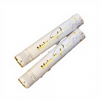 Canon à Confettis Durable PrimePure, Étoiles Dorées Scintillantes, Lot de 2, pour Cérémonies de Remise des Diplômes, Mariages, Anniversaires et Farces