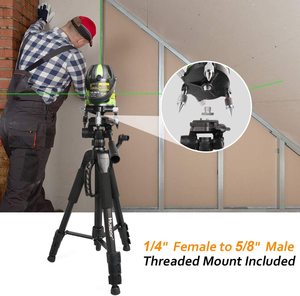 Trépied pour niveaux laser <span class=keywords><strong>Huepar</strong></span> TPD14A, hauteur extensible, à utiliser avec les niveaux laser linéaires, les niveaux laser ponctuels, les niveaux laser rotatifs - Product Image 5