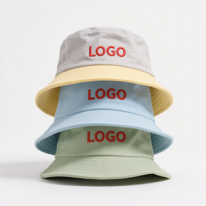 Chapeau de soleil pliable en coton velours pour femmes chapeau de seau brodé imprimé personnalisé pour l'été décontracté cyclisme usage quotidien vente en gros - Product Image 3