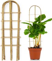 Piquets en treillis en forme de U en bambou naturel pour tomates/pois/concombres, support de plantes de jardin bricolage, piquets de plantes écologiques