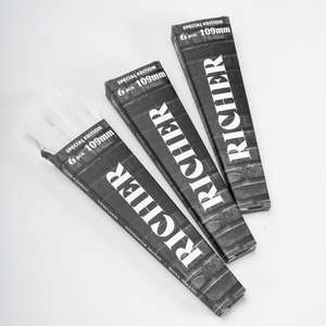 Papel de Cono Pre-Rolado Blanco Refinado 109 de Marca Personalizada con Punta de Papel, Caja a Granel, 6 Piezas por Caja - Product Image 3