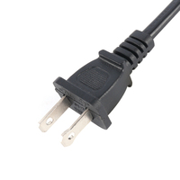 Câble d'alimentation en cuivre avec gaine en PVC fabriqué en Chine, 250V, 3 broches, norme américaine IEC PC, Cavo Di Alimentazione