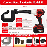Kit de perceuse sans fil portable KY100-M80 avec moteur sans balais, batterie au lithium 21V rechargeable, perforateur pour travaux d'ingénierie et de construction en extérieur