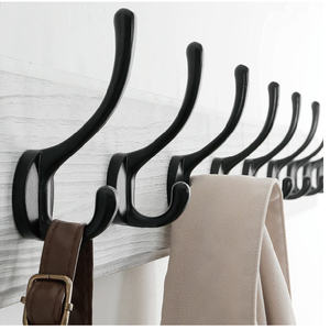 <span class=keywords><strong>Porte</strong></span>-<span class=keywords><strong>manteau</strong></span> mural en bois de pin massif de style farmhouse - 10 crochets pour accrocher les vêtements - Product Image 4