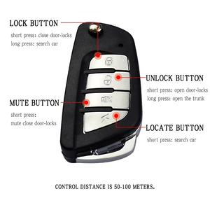 طقم تحكم عن بعد ذكي عالمي للهواتف الذكية مع نظام إنذار للسيارة أحادي الاتجاه ونظام دخول بدون مفتاح مع ميزات قفل وفتح الأبواب عن بعد - Product Image 3