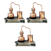 KIMLONG Appareil de distillation d'alcool à vapeur en cuivre rouge chauffé électriquement, pour la production artisanale de spiritueux, ligne de fermentation 5L-20L