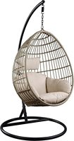 Fauteuil suspendu en rotin moderne et durable pour l'extérieur, chaises debout, terrasse extérieure, balançoire de jardin en corde, chaise de patio avec support