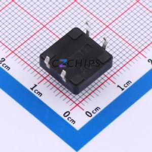 K2-1103DP-J4CW-04 Tactile Switch Through hole-4P,12x12mm Switch Single Pole Single Throw Round Button 2.5N Through Hole - Product Image 2