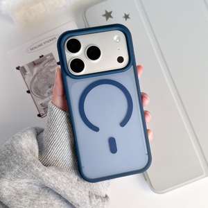 Coque de téléphone antichoc magnétique givrée personnalisée en TPU+PC pour 17 16 15 Pro Max, ultra-fine, effet mat, sensation peau, moulée en interne - Product Image 3