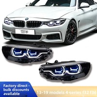 Producto Más Vendido: Faros Delanteros LED de Doble Lente Modificados Estilo Cuchara para BMW Serie 4 F32, Conjunto de Faros