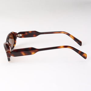 Gafas de sol de acetato estrechas para mujer en stock, montura completa de tortuga, protección UV400 - Product Image 4