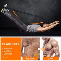 Kit de barre d'exercice Pilates Portable avec bandes de résistance réglables pour une utilisation à la maison, au bureau ou en voyage