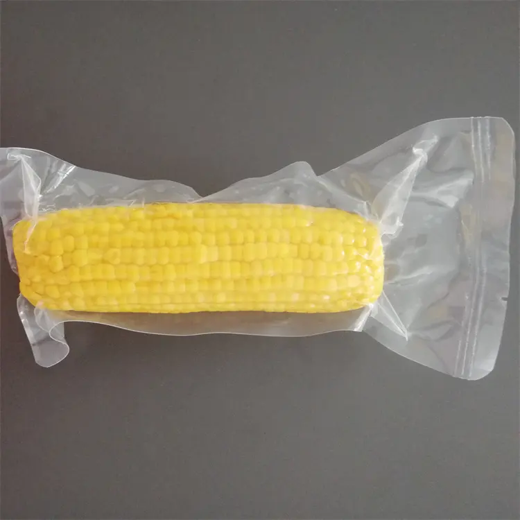 Bolsa de plástico de alta temperatura para alimentos, embalaje de maíz dulce, 121