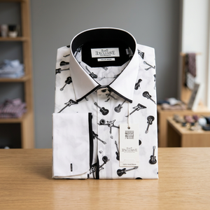 Camisa de Vestir para Hombre, Manga Larga, Color Blanco, Patrón Liso, 100% Algodón, Personalizada, Temporada de Primavera - Product Image 3