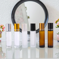 Flacon à bille en verre transparent givré avec surface mate Fuyun 10 ml pour huile de parfum, mascara et cosmétiques
