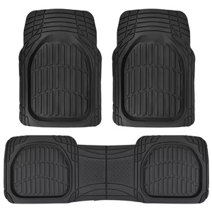 Pièces et accessoires de véhicules gadgets de <span class=keywords><strong>voiture</strong></span> accessoires d'intérieur tapis de <span class=keywords><strong>voiture</strong></span> en PVC noir set universel 3 PCS - Product Image 3