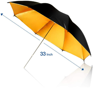 Photographie 2 en 1 33 "Réflecteur parapluie noir et <span class=keywords><strong>doré</strong></span> pour studio photo - Product Image 3