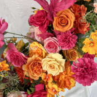 Décoration de mariage Fleur Coureur Luxe 244cm Grande Taille Orange rose Rose Longue Fleur Coureur