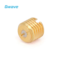 Conector RF de montaje en mamparo macho GPPO Mini-SMP DC 40GHz Latón para aplicaciones de PCB y RF