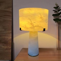 2023 nouveau Design Simple Style blanc marbre lampe de bureau meilleures ventes pierre albâtre lampe de table