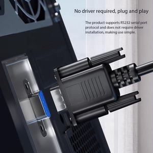 Fabrika Satışı <span class=keywords><strong>DB9</strong></span> Erkek - Dişi Bakır Sinyal Hattı Uzatma Kablosu D-sub 9Pin RS232 Seri Kablo Siyah - Product Image 3