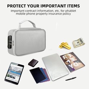 Bolsa de Seguridad para Documentos Portátil OEM de Tres Capas, Resistente al Fuego y al Agua, con Cerradura, para el Hogar, la Oficina o Viajes - Product Image 4