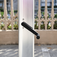 Payung Cantilever Aluminium Lipat Modern Tahan Air 3x3M, Rotasi dan Kemiringan, untuk Penggunaan Luar Ruangan Komersial Hotel