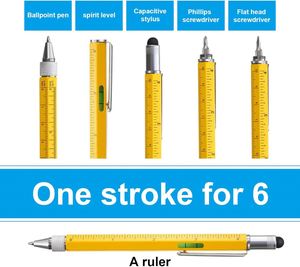 Promotional Gift 6-in-1 Multi-Function Ballpoint <b>Pen</b> With Measuring and Balance Ruler, Screwdriver and Touchscreen Devices - Product Image 3