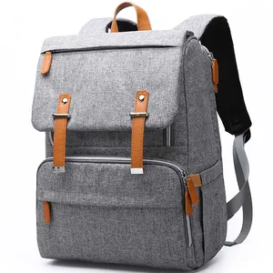 Unisex Outdoor Travel Multifunctional Baby Mummy Diaper Bag Backpack leather large diaper hand bag