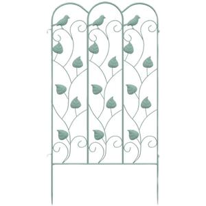 Valla Decorativa Verde para Jardín, Rectangular, Mediana, para Exteriores, con Diseño de Pájaros y Hojas, para Protección de Macizos de Flores - Product Image 5