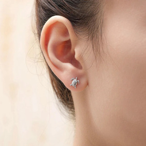 Turtle <b>Stud</b> Earrings Tibetan <b>Silver</b> Animal Shape Distressed Color Women's Fashion Jewelry Gift Occasion - Product Image 4