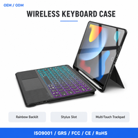 Étui Clavier Rétroéclairé avec Pavé Tactile pour iPad 10.2 et 10.5 Pouces, Housse de Protection pour Tablette 126