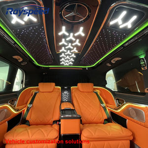 Interior de Auto de Lujo, Asientos de Mercedes Vito 2017, Banqueta, Interior de Mercedes Vito, Interior de Vito W447, Asiento Trasero con Mesa - Product Image 4